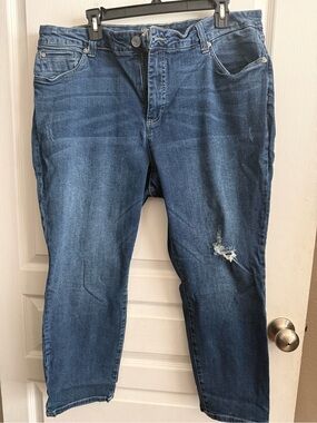 Kut from the Kloth Dark Blue Distressed Boyfriend Jeans